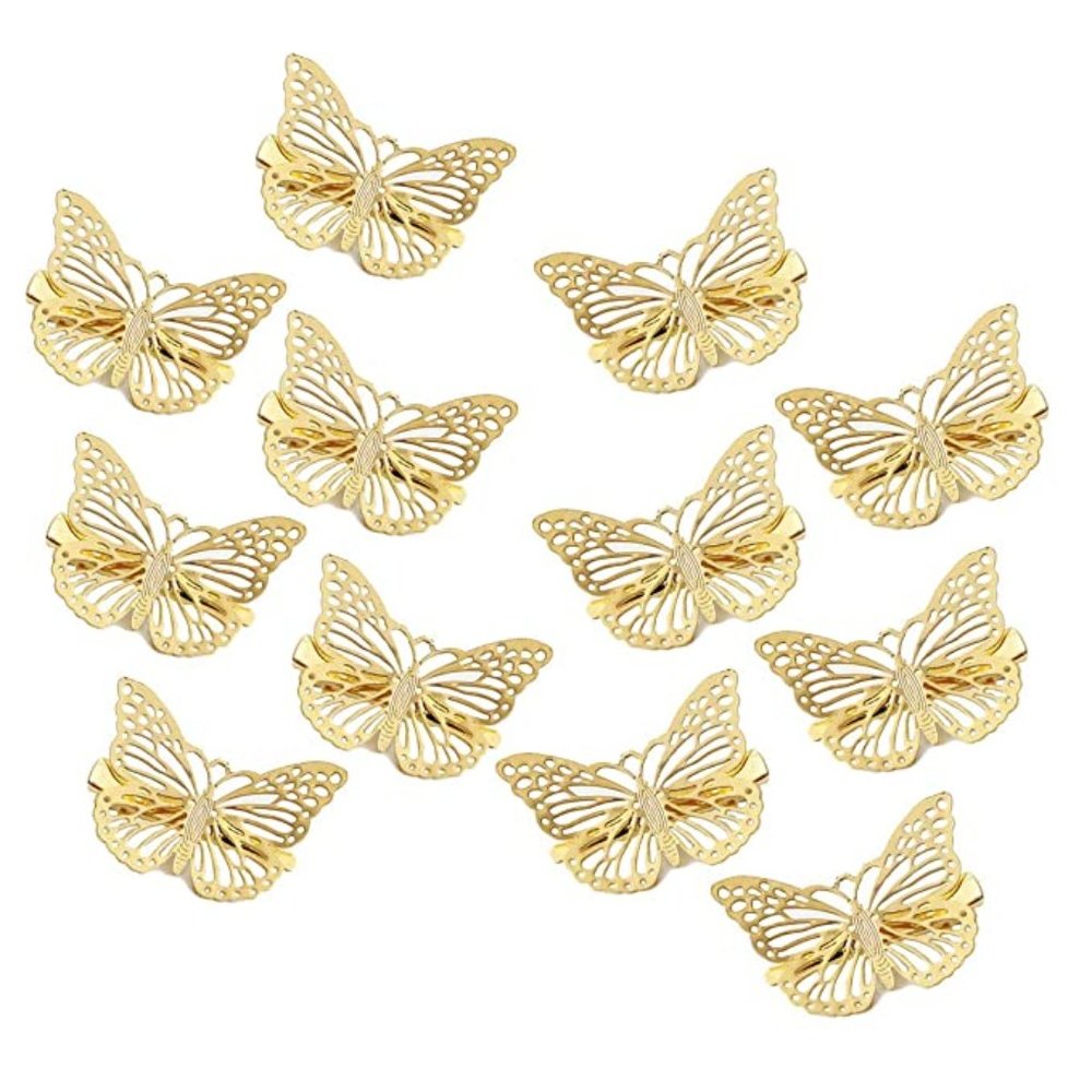 Butterfly Hair Clips, 12 Pcs Cute Metal